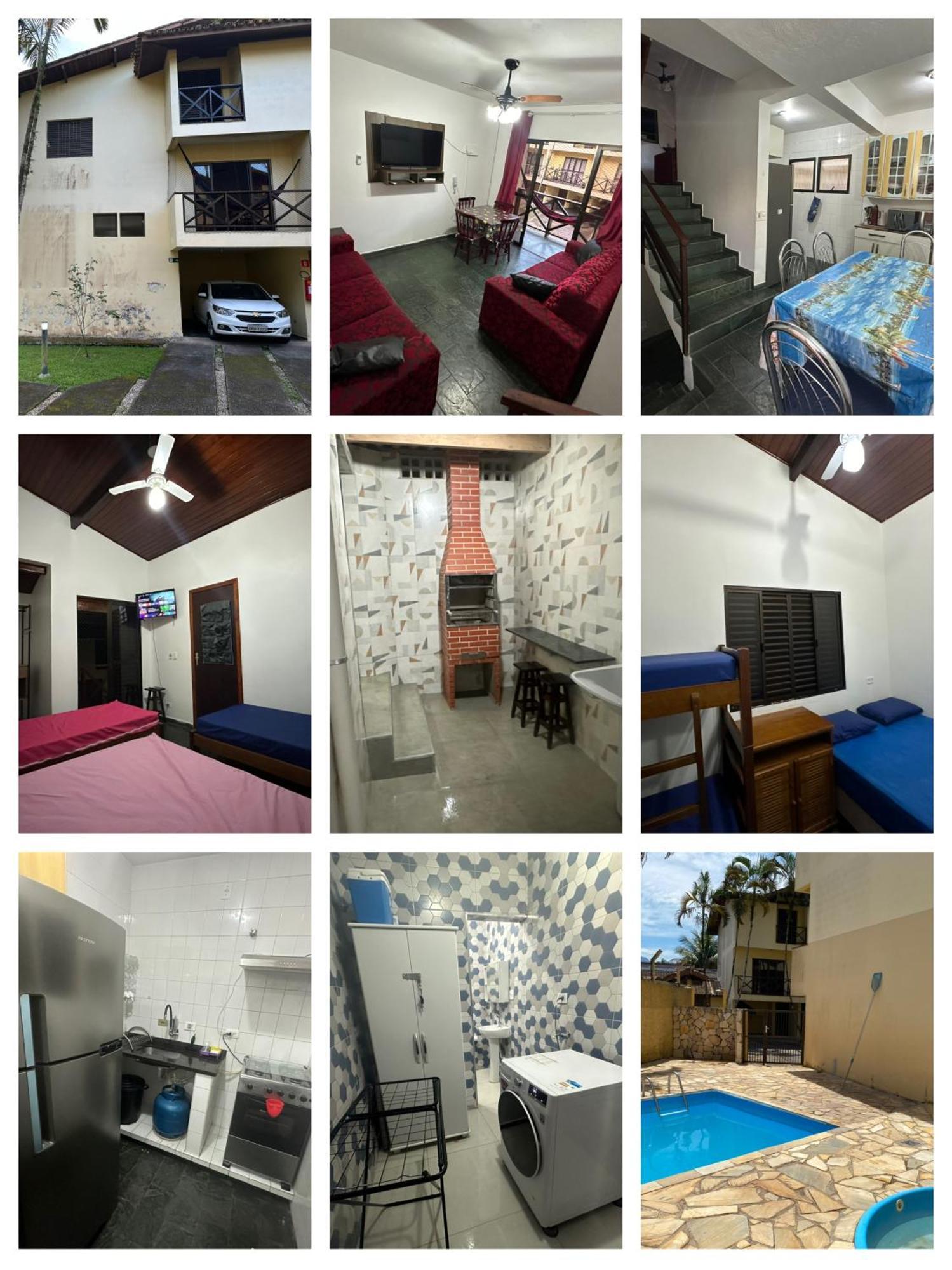 Triplex Piscina Churrasqueira Lava E Seca Wi-Fi E 2 Tvs Em Condominio Com 90M2 No Centro De Ubatuba Buitenkant foto